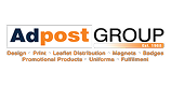 Adpost Group logo with modern design and vibrant colors
